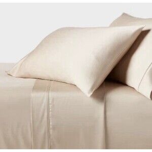 Threshold 320TC TENCEL Lyocell Cooling Sheet Set True Khaki Queen NWOT